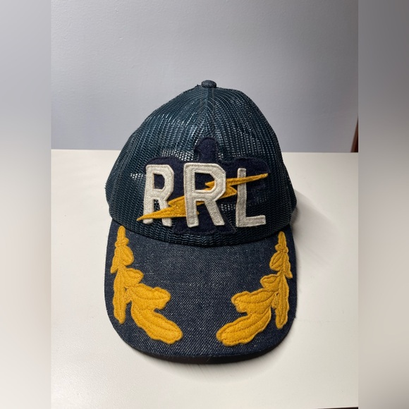 RRL Mesh-panel baseball Cap In Blue - Picture 1 of 4